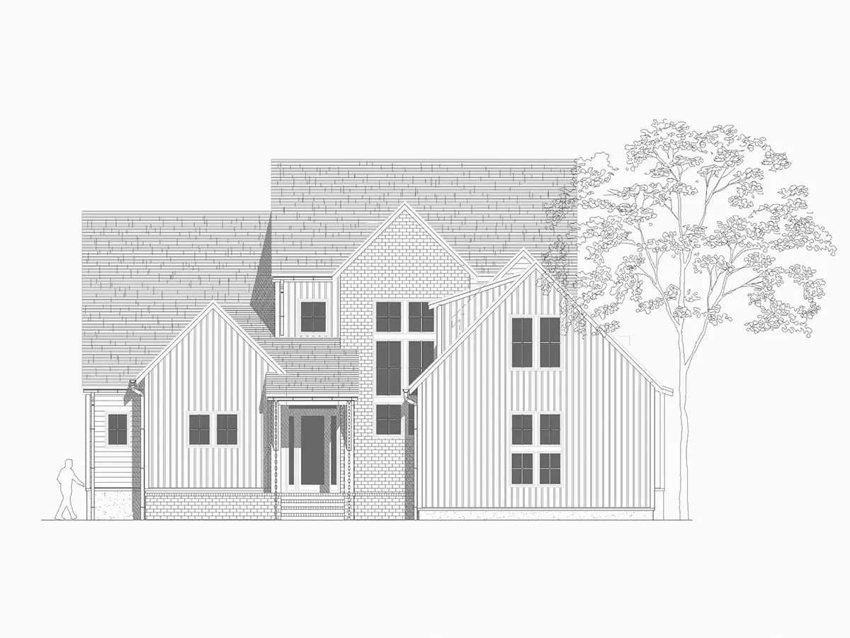 1.5-Story House Plan 3625 ft²: 3 Beds, 3.5 Baths, Open Floor Plan, 2-Car Garage