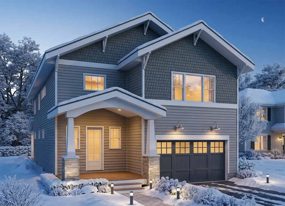 2-Story House Plan 2470 ft²: 3 Beds, 2.5 Baths, Open Floor Plan, 2-Car Garage