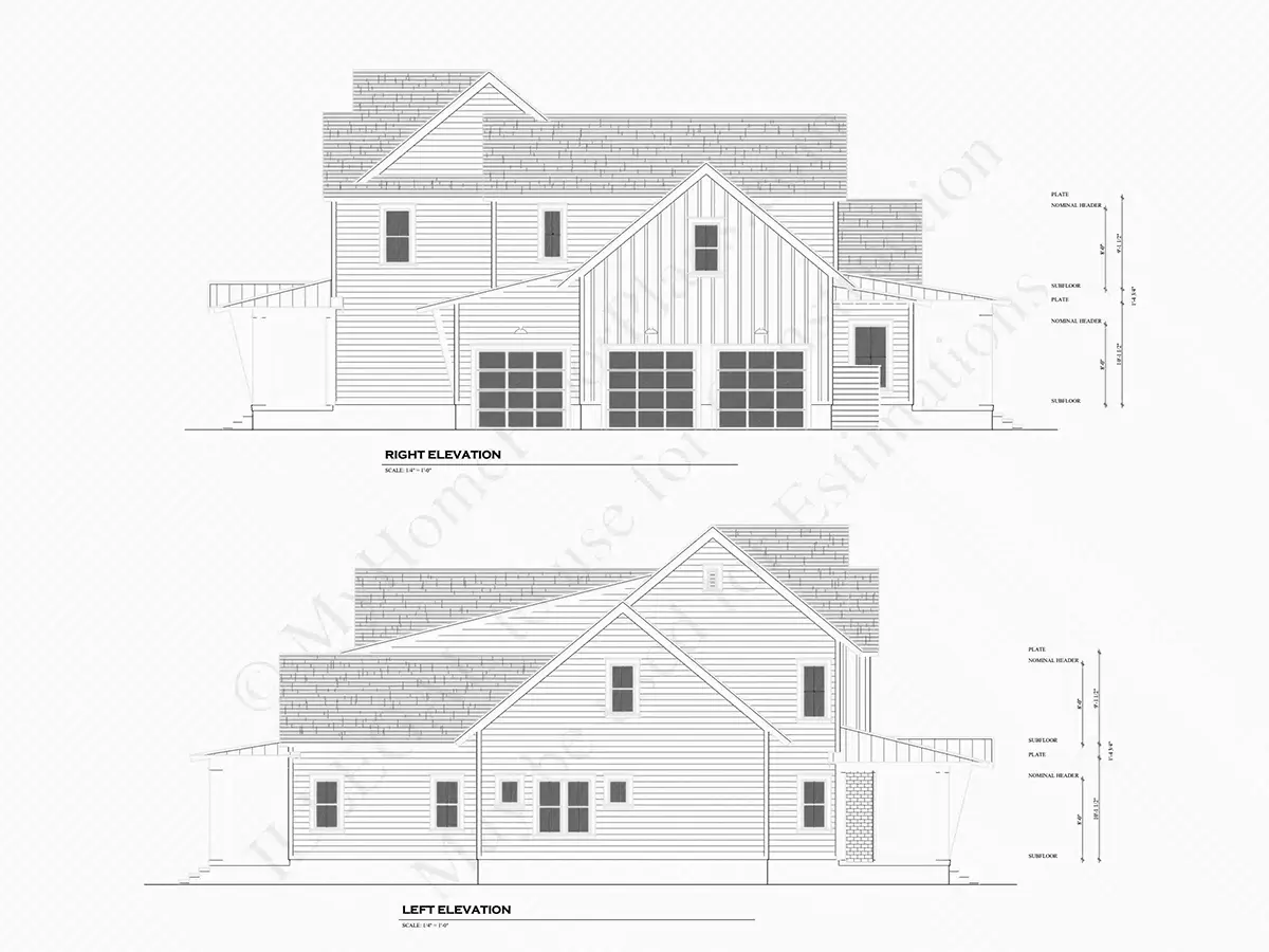 2-Story House Plan 4705 ft²: 5 Beds, Home Office, 5 Baths, Open Floor Plan, 3-Car Garage