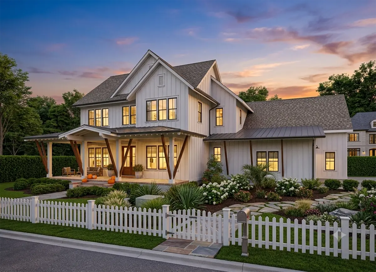 2-Story House Plan 4705 ft²: 5 Beds, Home Office, 5 Baths, Open Floor Plan, 3-Car Garage