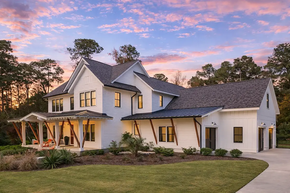 2-Story House Plan 4705 ft²: 5 Beds, Home Office, 5 Baths, Open Floor Plan, 3-Car Garage