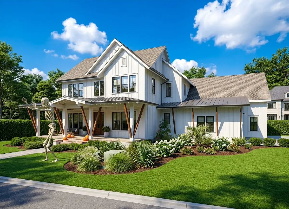 2-Story House Plan 4705 ft²: 5 Beds, Home Office, 5 Baths, Open Floor Plan, 3-Car Garage