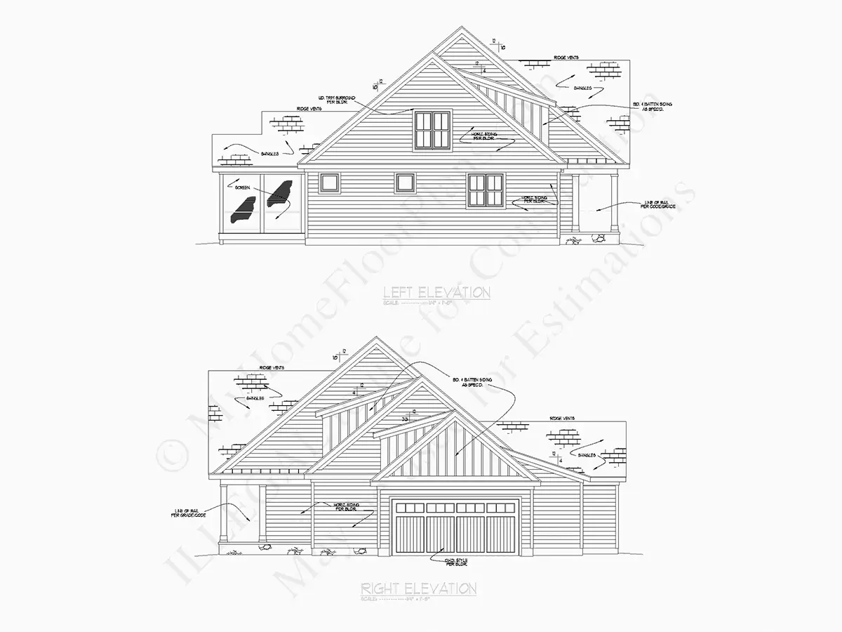 1.5-Story House Plan 2488 ft²: 4 Beds, Home Office, 3 Baths, Open Floor Plan, 2-Car Garage