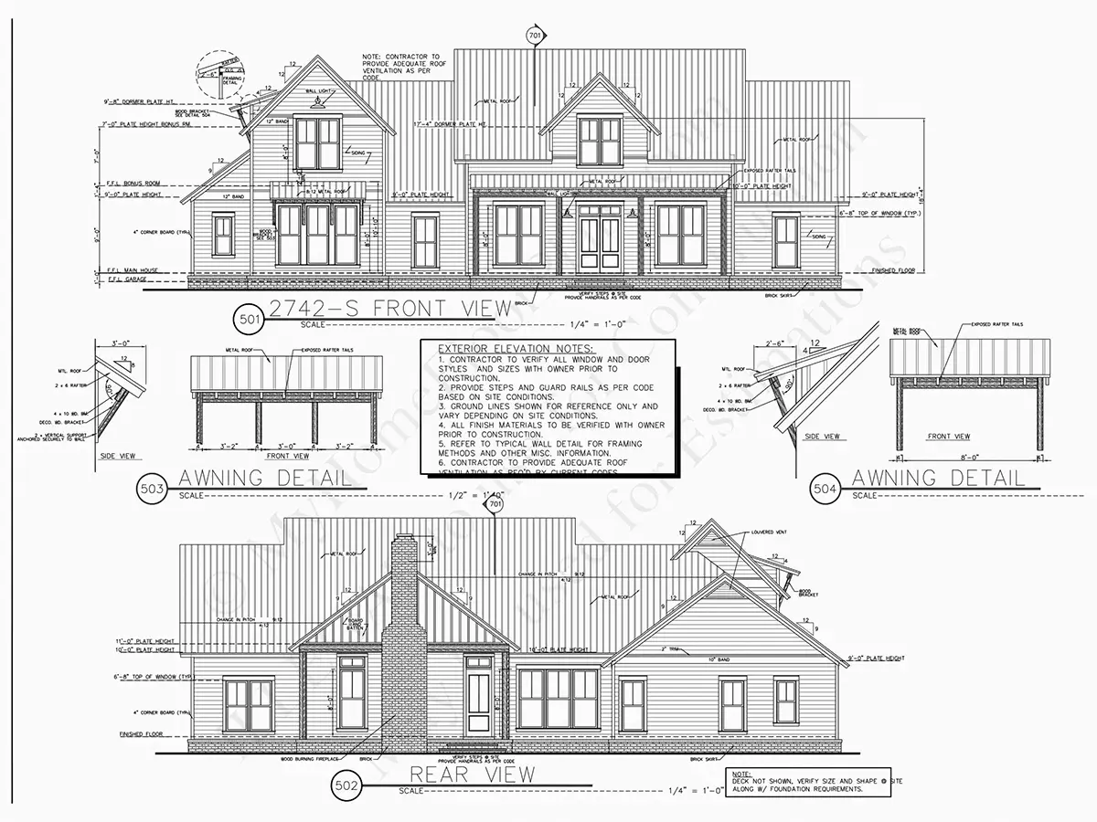 1-Story House Plan 2742 ft²: 4 Beds, 3.5 Baths, Open Floor Plan, 2-Car Garage