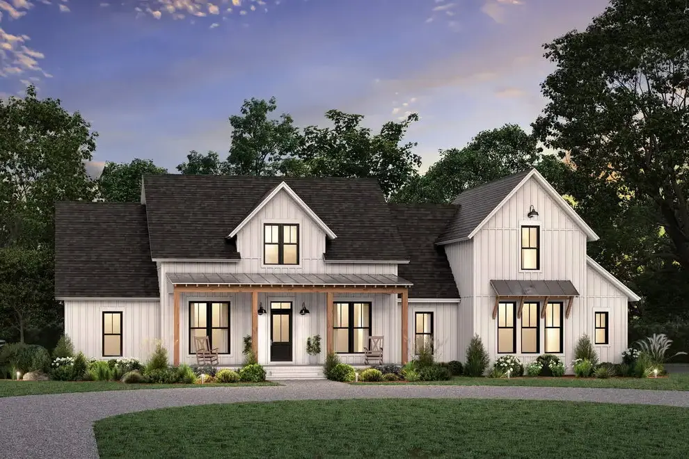 1-Story House Plan 2742 ft²: 4 Beds, 3.5 Baths, Open Floor Plan, 2-Car Garage