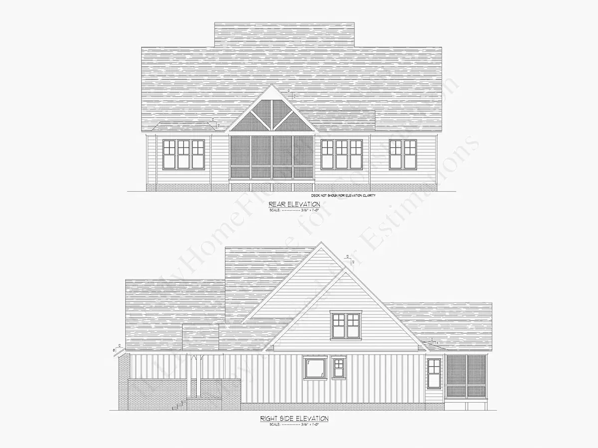 1.5-Story House Plan 4143 ft²: 4 Beds, Home Office, 4.5 Baths, Open Floor Plan, 3-Car Garage