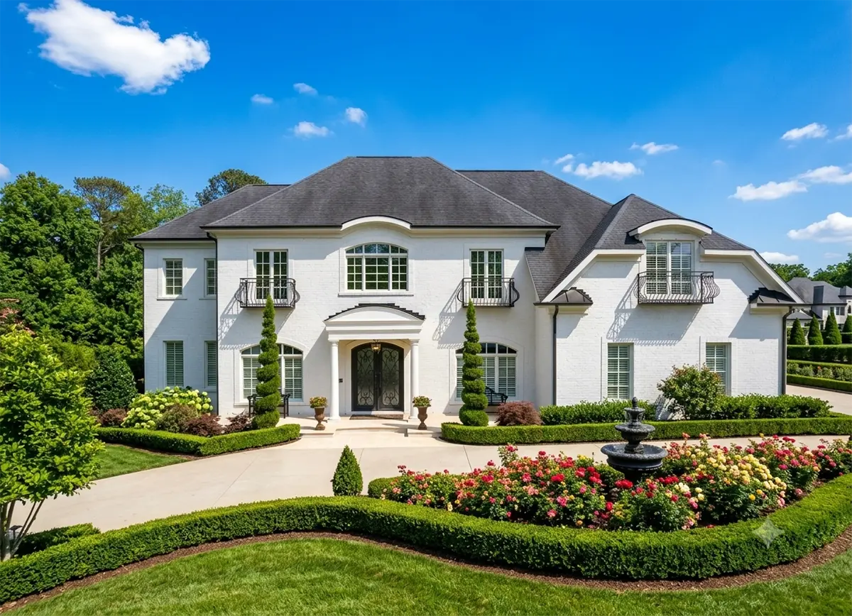 2-Story House Plan 5155 ft²: 4 Beds, Home Office, 4.5 Baths, 2-Car Garage