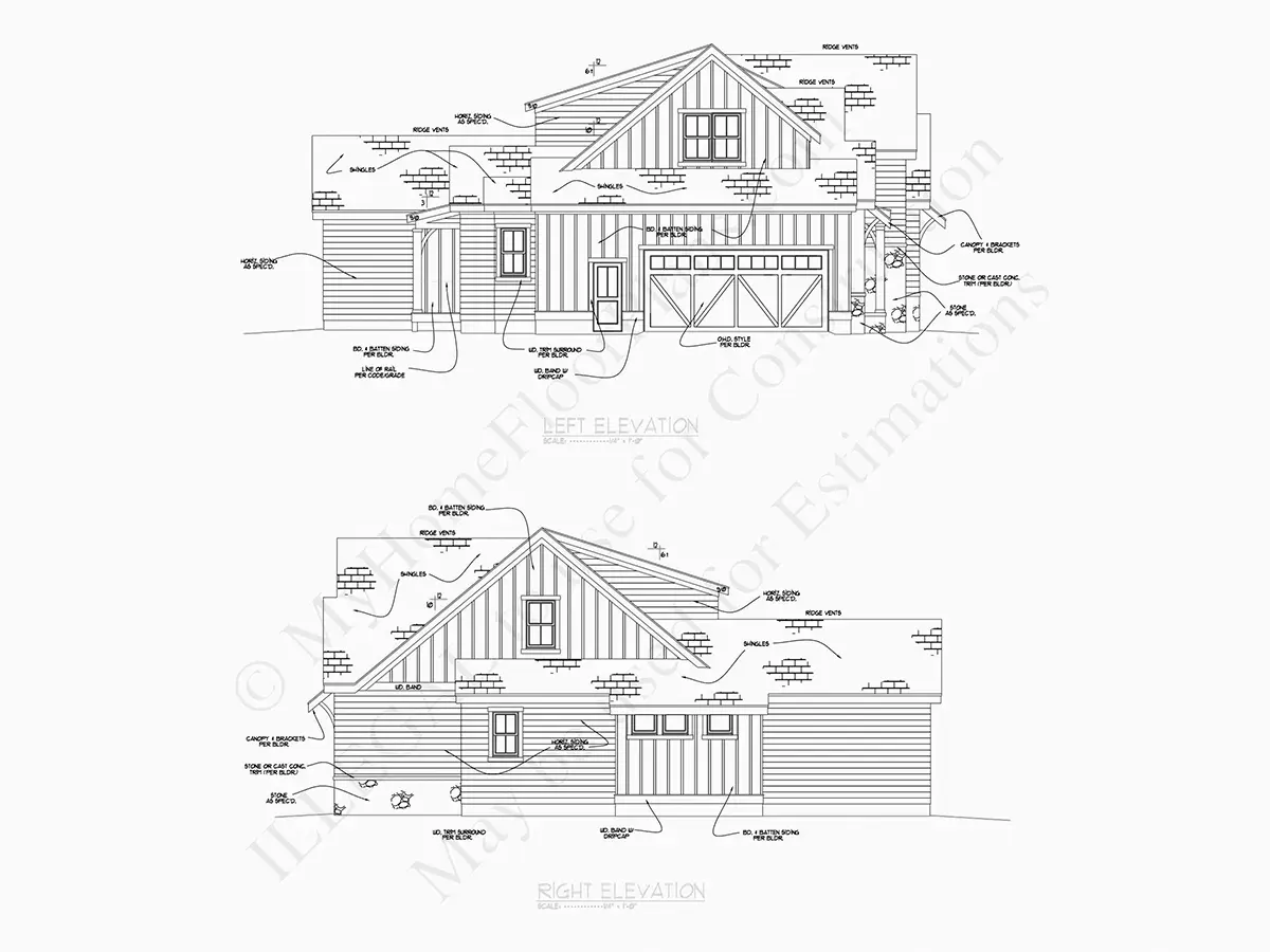 1.5-Story House Plan 4163 ft²: 4 Beds, Home Office, 4.5 Baths, Open Floor Plan, 2-Car Garage