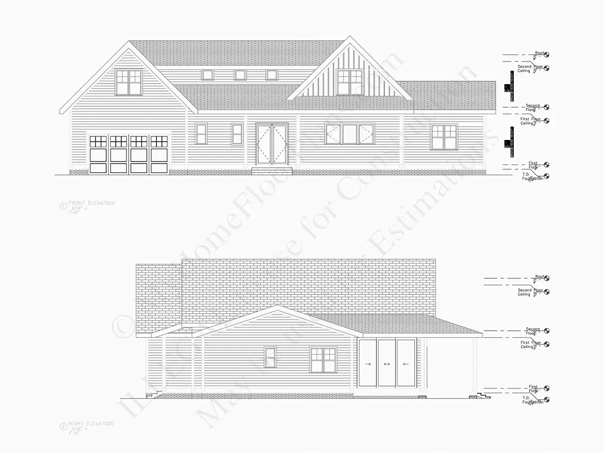 1.5-Story House Plan 3750 ft²: 4 Beds, 3.5 Baths, Open Floor Plan, 2-Car Garage