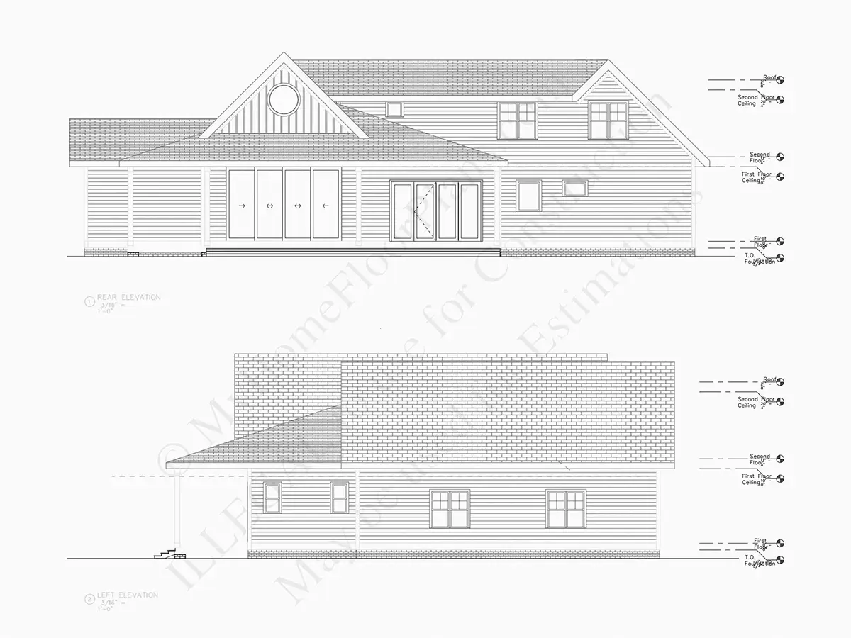 1.5-Story House Plan 3750 ft²: 4 Beds, 3.5 Baths, Open Floor Plan, 2-Car Garage