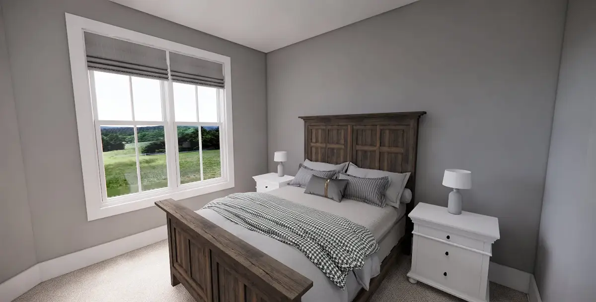1.5-Story House Plan 2150 ft²: 3 Beds, Home Office, 2.5 Baths, Open Floor Plan, 2-Car Garage