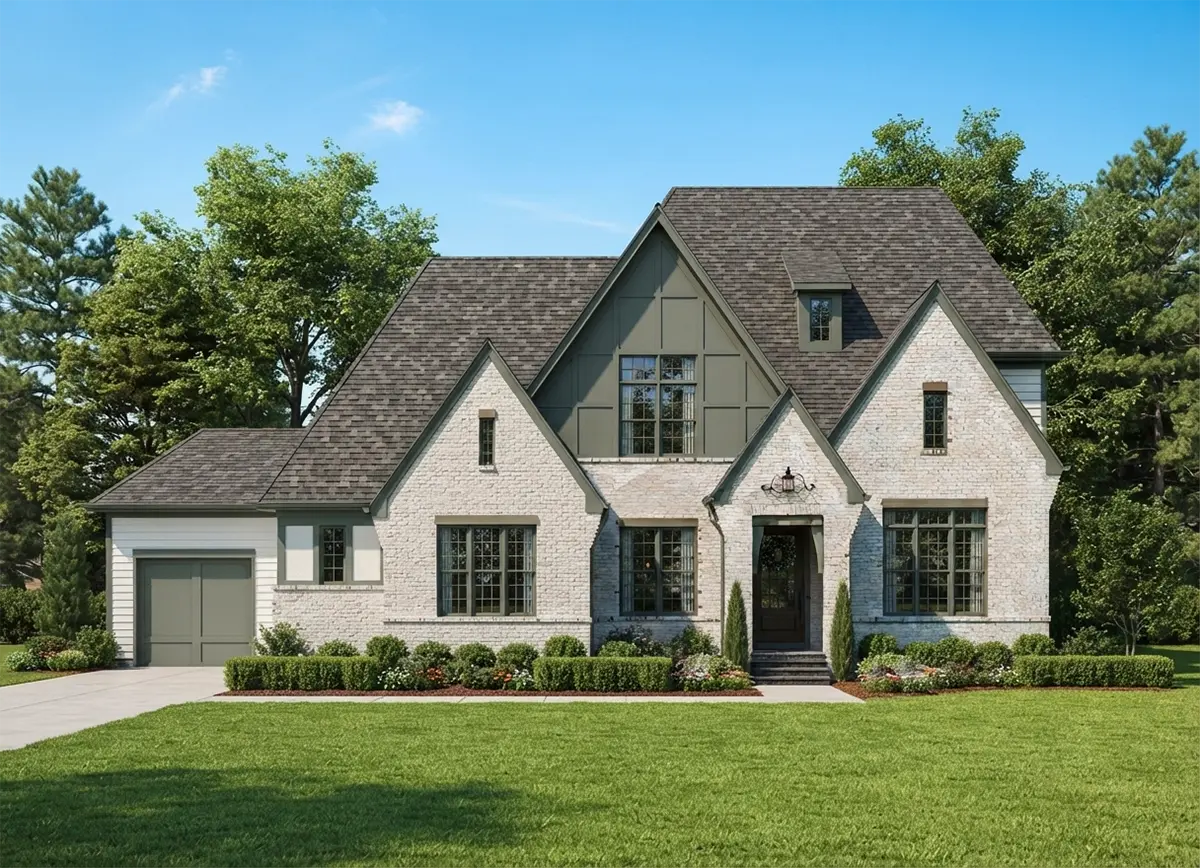 1.5-Story House Plan 3722 ft²: 4 Beds, 4.5 Baths, Open Floor Plan, 3-Car Garage