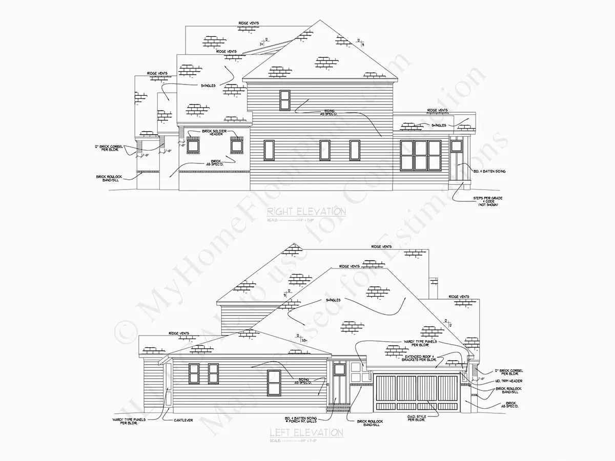 1.5-Story House Plan 3722 ft²: 4 Beds, 4.5 Baths, Open Floor Plan, 3-Car Garage