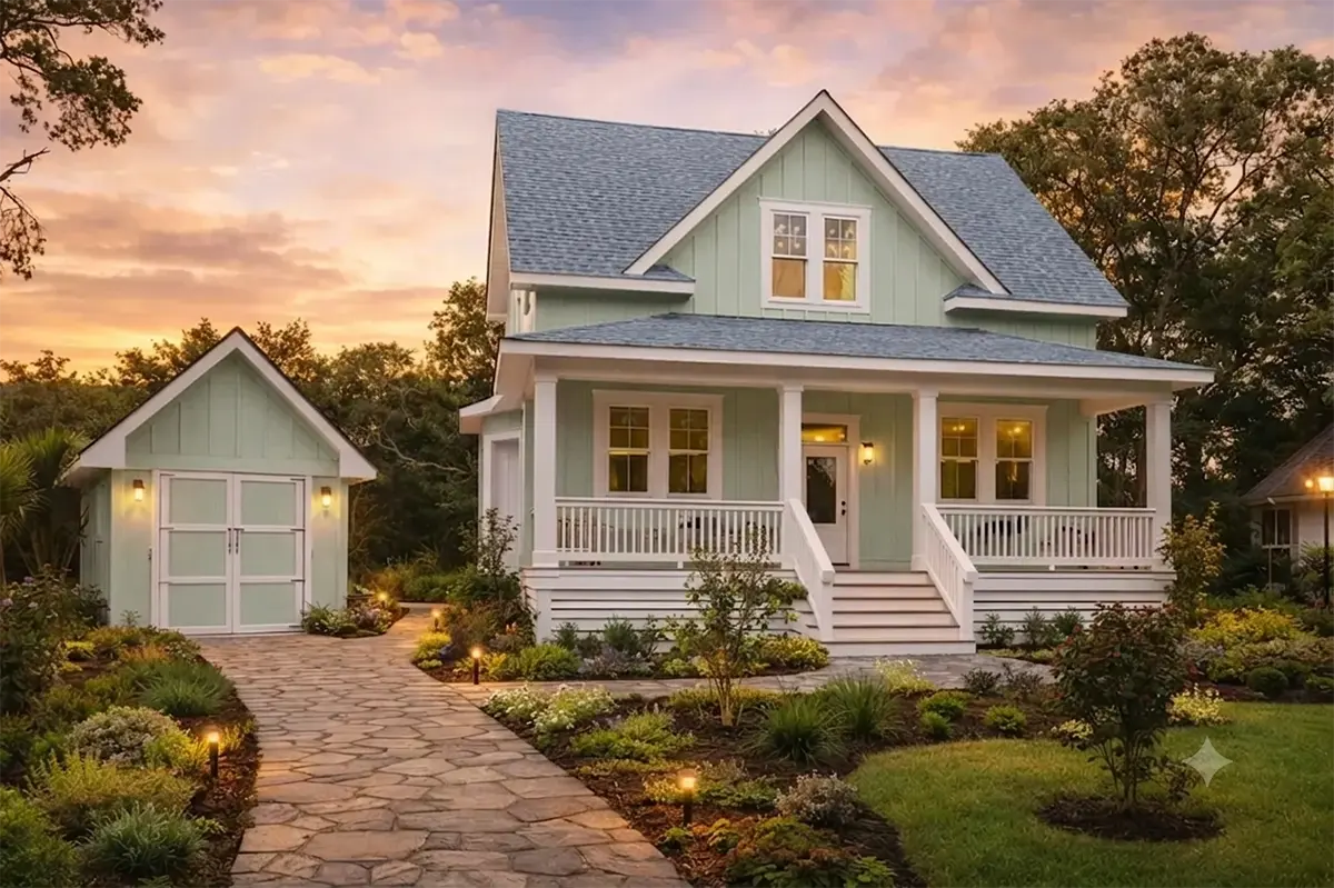 1.5-Story House Plan 2472 ft²: 4 Beds, 3.5 Baths, Open Floor Plan, without Garage