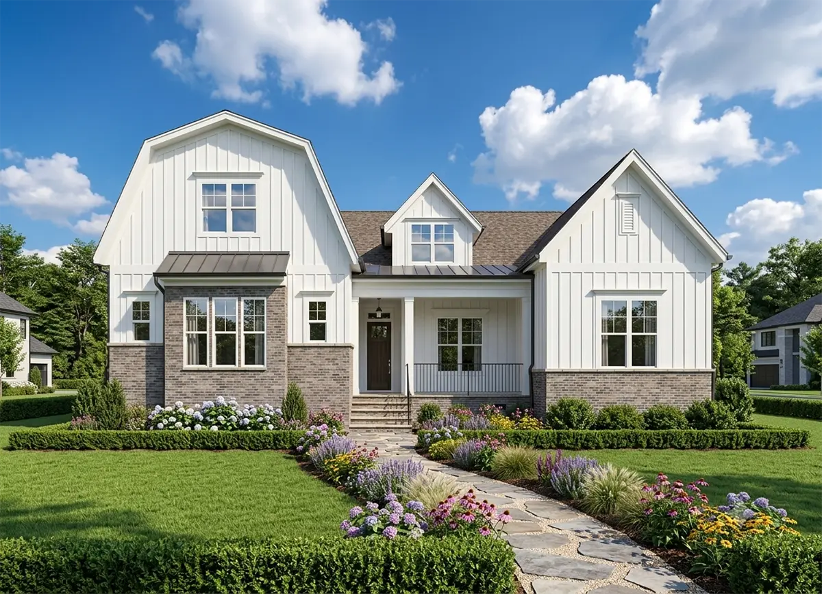 1.5-Story House Plan 3062 ft²: 4 Beds, 3.5 Baths, Open Floor Plan, 2-Car Garage