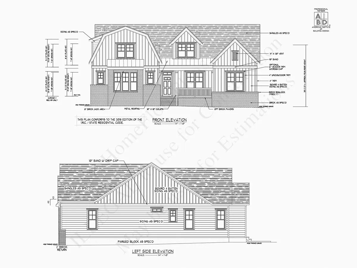 1.5-Story House Plan 3062 ft²: 4 Beds, 3.5 Baths, Open Floor Plan, 2-Car Garage