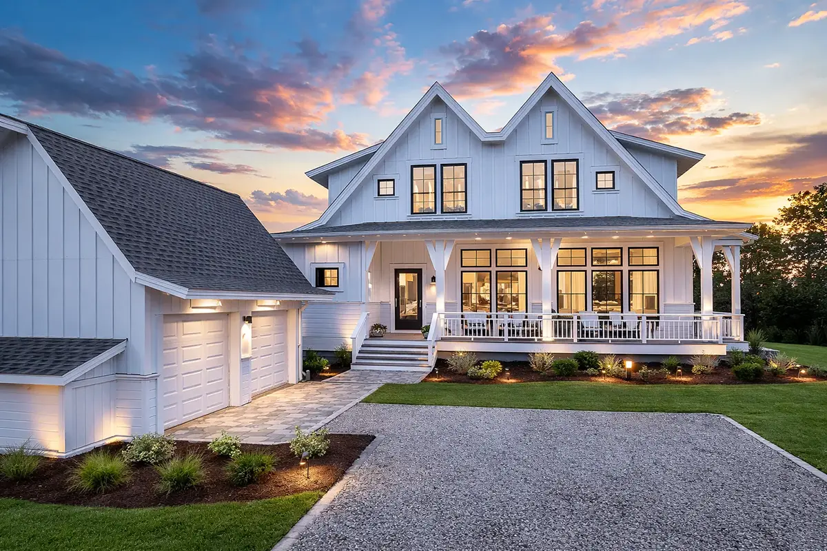 1.5-Story House Plan 2505 ft²: 4 Beds, 4.5 Baths, Open Floor Plan, 2-Car Garage