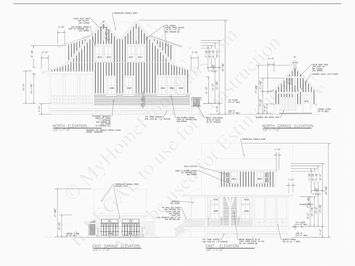 1.5-Story House Plan 2505 ft²: 4 Beds, 4.5 Baths, Open Floor Plan, 2-Car Garage