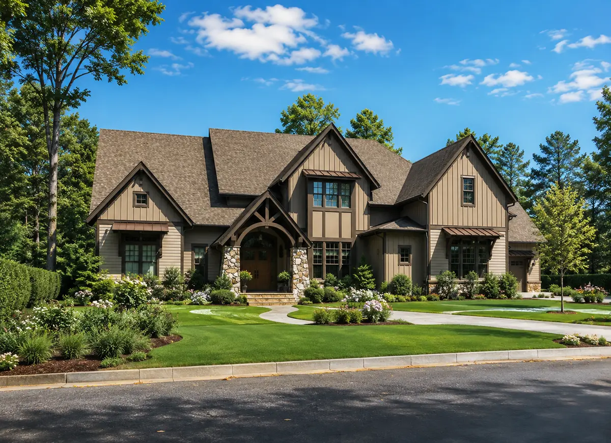 2-Story House Plan 4403 ft²: 4 Beds, Home Office, 4.5 Baths, Open Floor Plan, 4-Car Garage