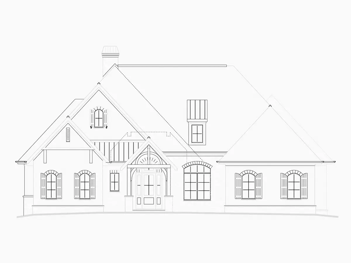 1-Story House Plan 2764 ft²: 2 Beds, Home Office, 3.5 Baths, Open Floor Plan, 2-Car Garage