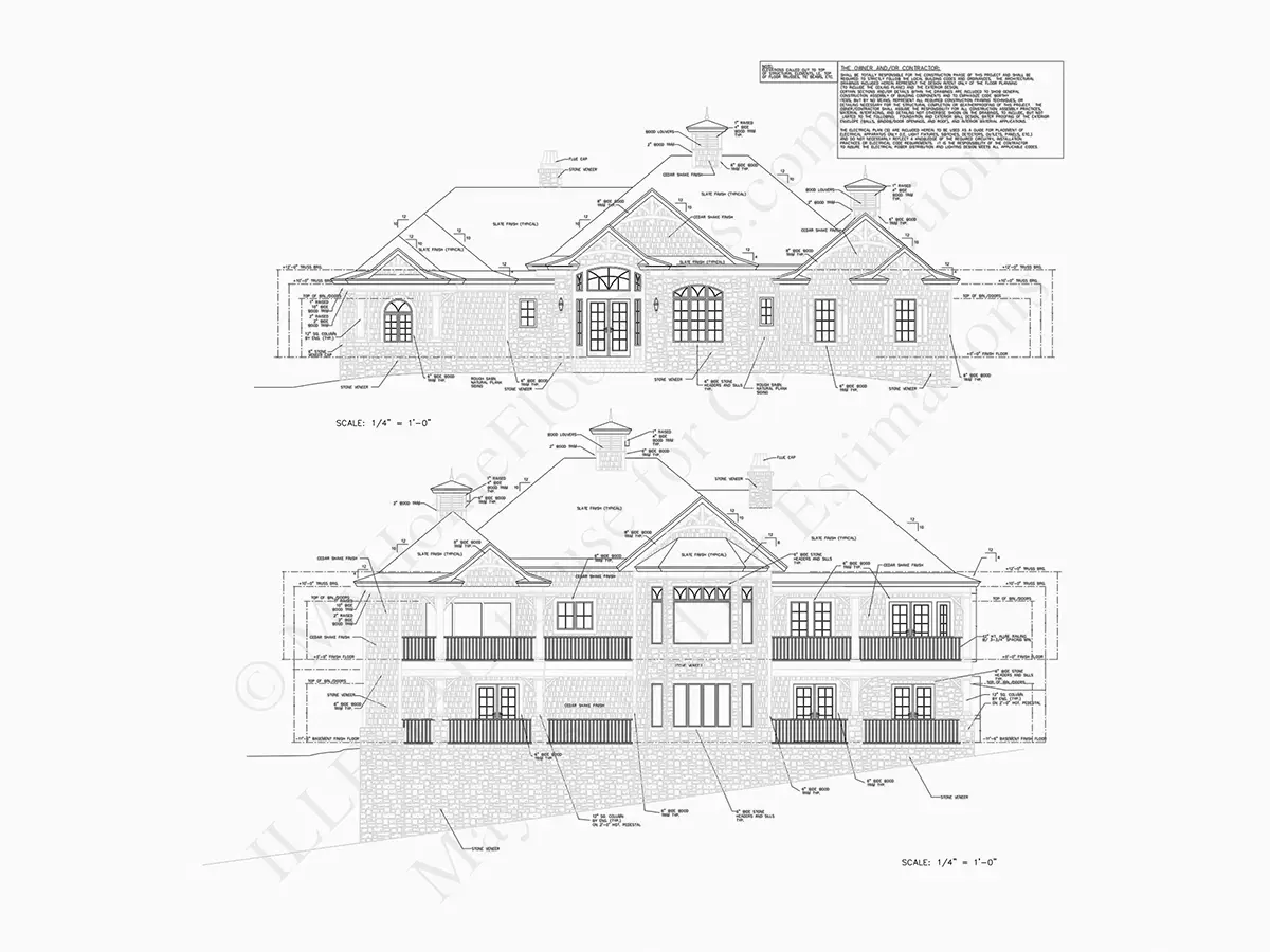 1-Story House Plan with Basement 4571 ft²: 4 Beds, Home Office, 4.5 Baths, Open Floor Plan, 2-Car Garage