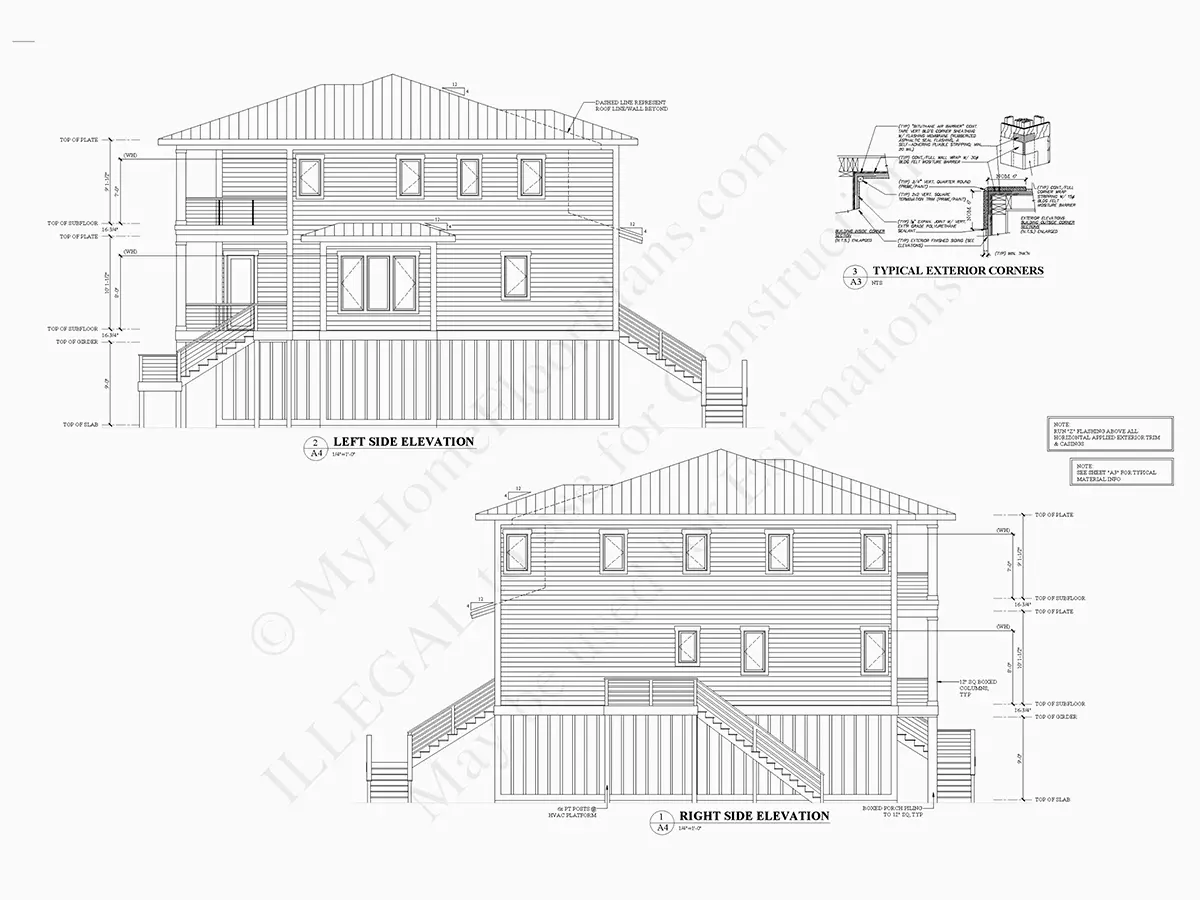 3-Story House Plan 3347 ft²: 5 Beds, 3.5 Baths, Open Floor Plan, 4-Car Garage