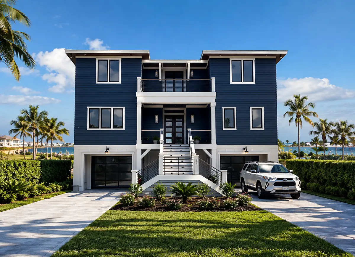 3-Story House Plan 3347 ft²: 5 Beds, 3.5 Baths, Open Floor Plan, 4-Car Garage