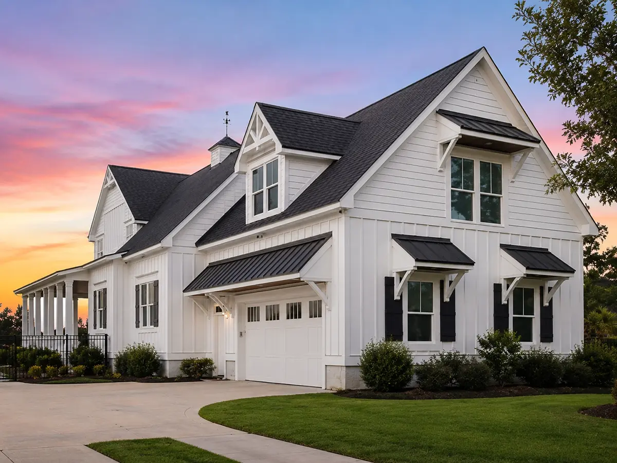 2-Story House Plan 2987 ft²: 3 Beds, Home Office, 5 Baths, Open Floor Plan, 2-Car Garage