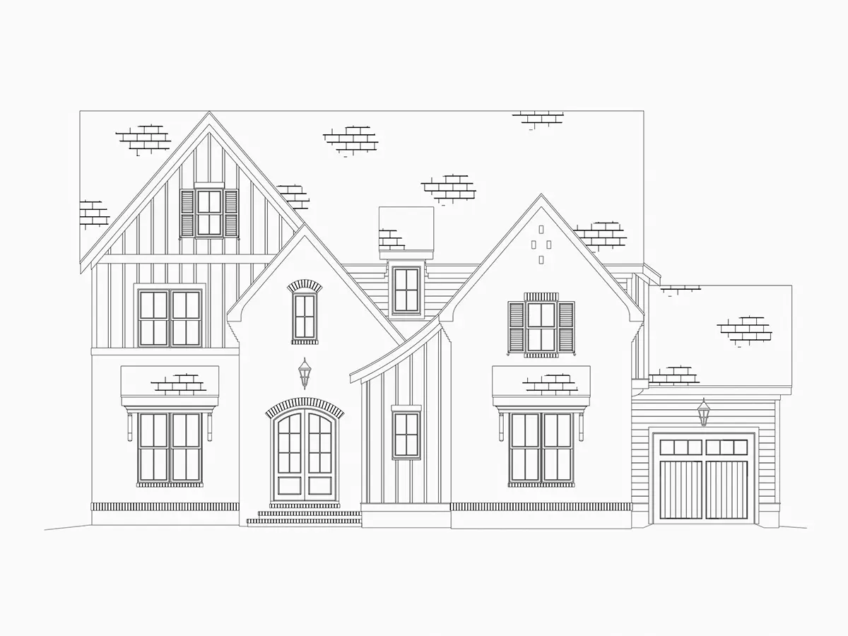 3-Story House Plan 4081 ft²: 4 Beds, Home Office, 6 Baths, Open Floor Plan, 3-Car Garage