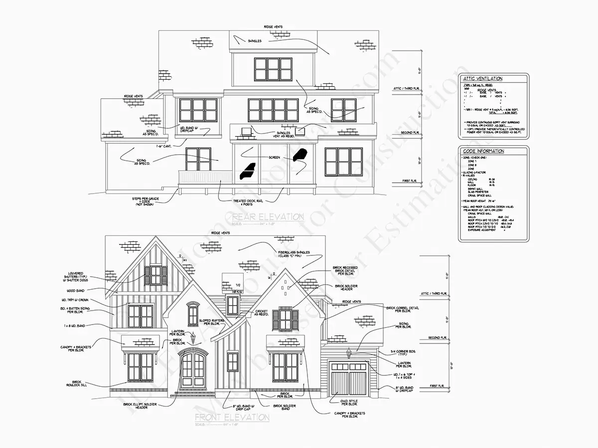 3-Story House Plan 4081 ft²: 4 Beds, Home Office, 6 Baths, Open Floor Plan, 3-Car Garage