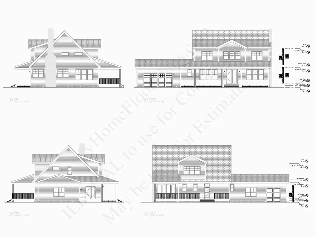 2-Story House Plan 2750 ft²: 4 Beds, 3.5 Baths, Open Floor Plan, 3-Car Garage