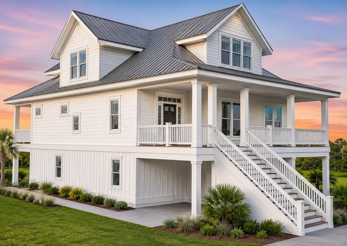 3-Story House Plan 2784 ft²: 4 Beds, 3.5 Baths, Open Floor Plan, 2-Car Garage
