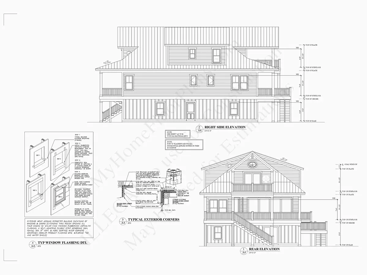 3-Story House Plan 2784 ft²: 4 Beds, 3.5 Baths, Open Floor Plan, 2-Car Garage