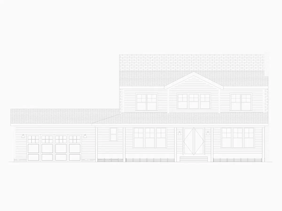 2-Story House Plan 2750 ft²: 4 Beds, 3.5 Baths, Open Floor Plan, 2-Car Garage