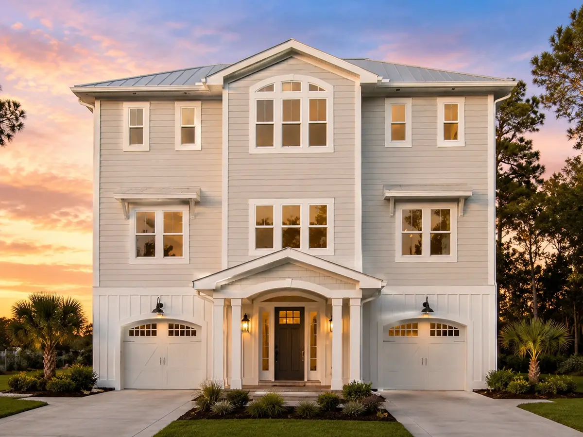 3-Story House Plan 3612 ft²: 4 Beds, 4.5 Baths, Open Floor Plan, 2-Car Garage