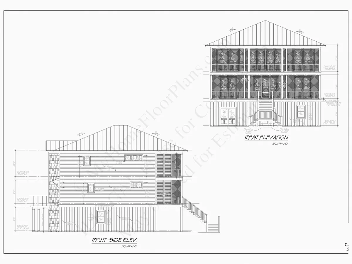 3-Story House Plan 3612 ft²: 4 Beds, 4.5 Baths, Open Floor Plan, 2-Car Garage