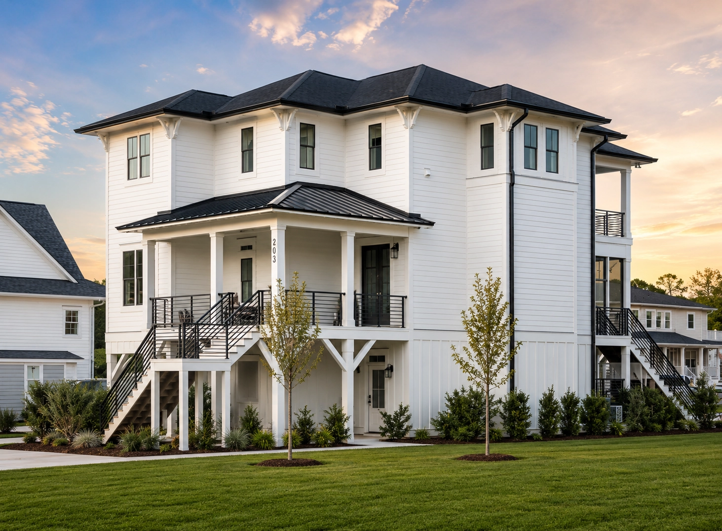 3-Story House Plan 3420 ft²: 4 Beds, 3.5 Baths, Open Floor Plan, 2-Car Garage