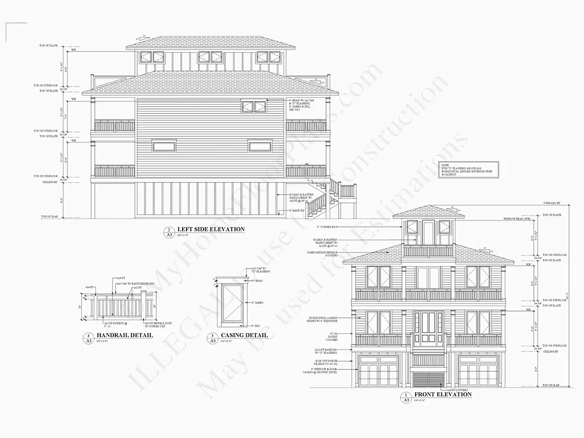 3-Story House Plan 3166 ft²: 6 Beds, 4.5 Baths, Open Floor Plan, 2-Car Garage