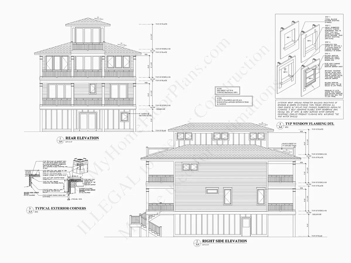 3-Story House Plan 3166 ft²: 6 Beds, 4.5 Baths, Open Floor Plan, 2-Car Garage