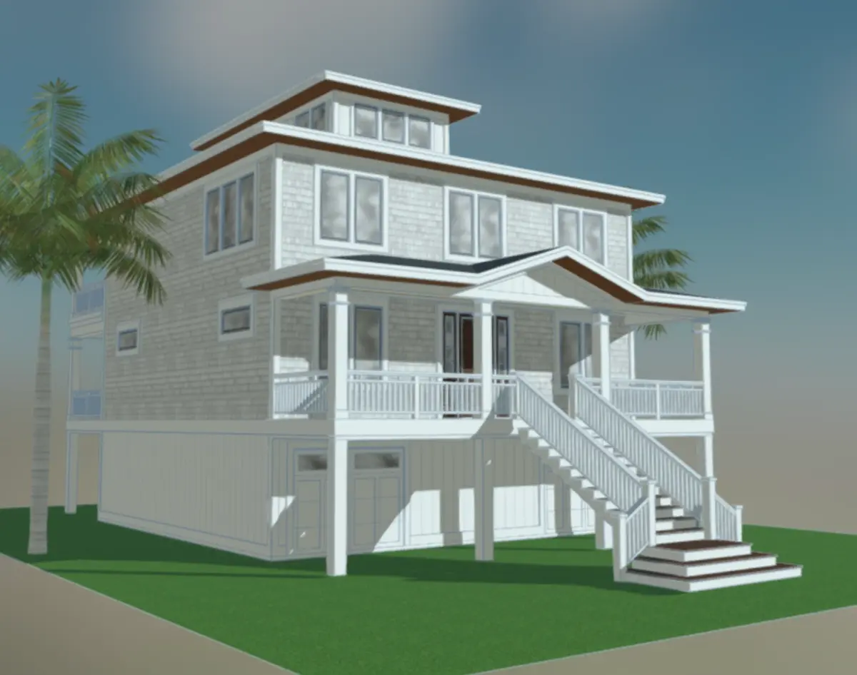 3-Story House Plan 3166 ft²: 6 Beds, 4.5 Baths, Open Floor Plan, 2-Car Garage