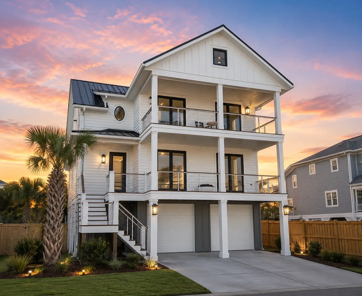 3-Story House Plan 3606 ft²: 5 Beds, 5.5 Baths, Open Floor Plan, 4-Car Garage