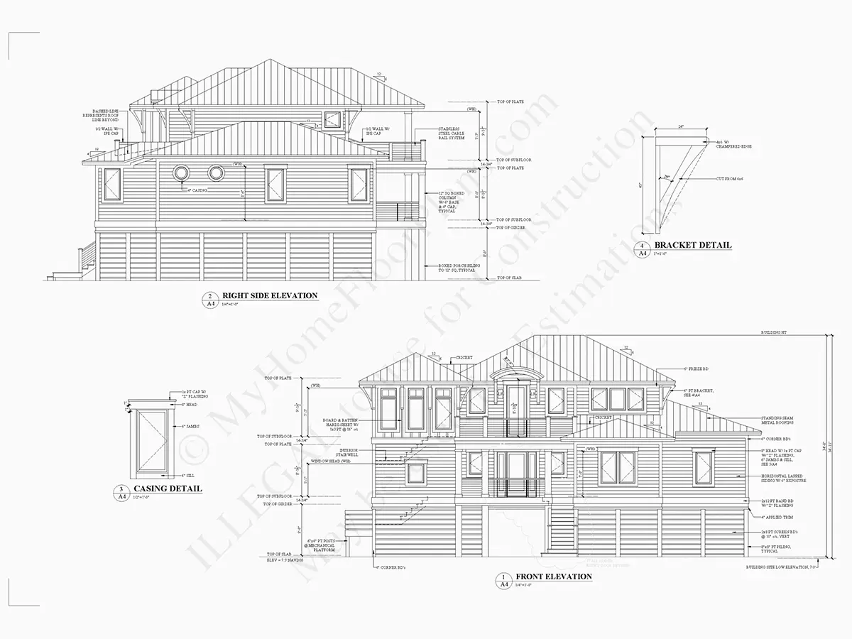 3-Story House Plan 3067 ft²: 4 Beds, 4.5 Baths, Open Floor Plan, 3-Car Garage