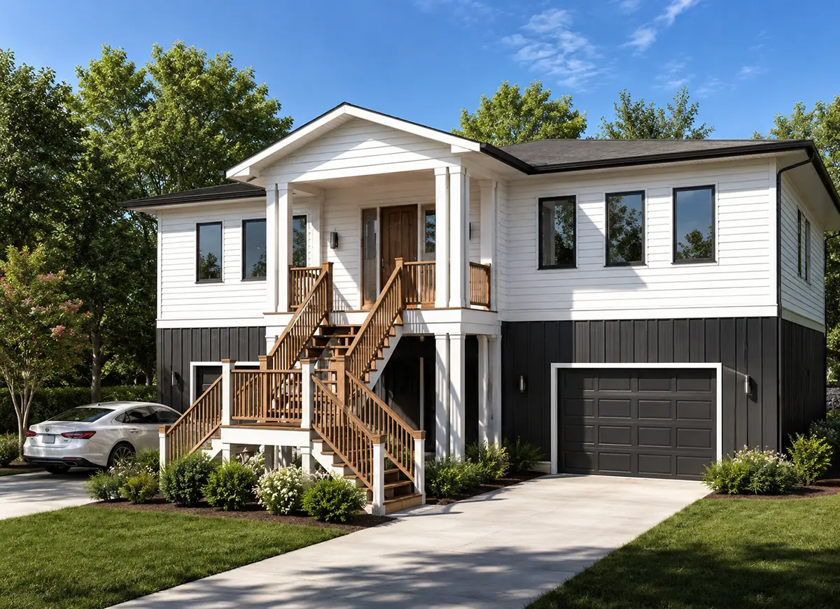 2-Story House Plan 4000 ft²: 4 Beds, Home Office, 5.5 Baths, Open Floor Plan, 2-Car Garage