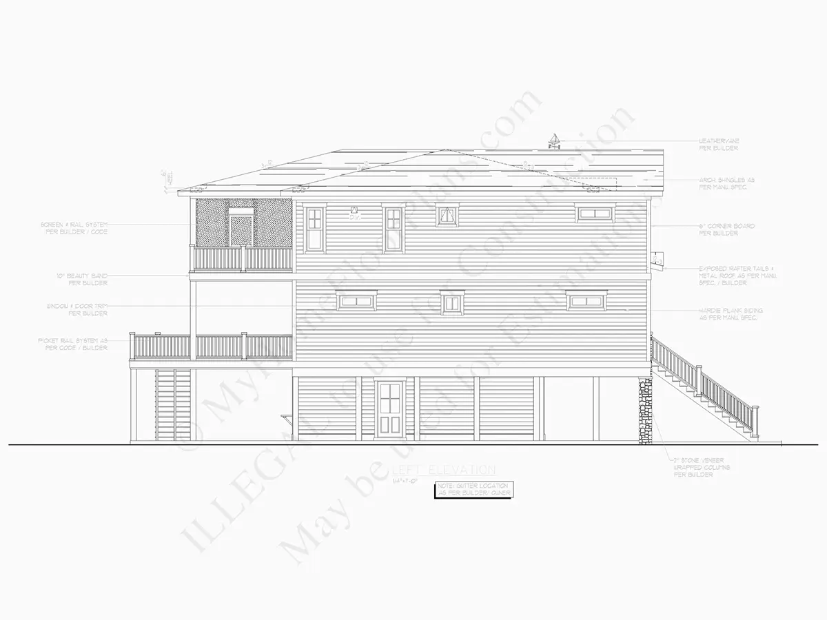 3-Story House Plan 2744 ft²: 4 Beds, 4 Baths, Open Floor Plan, 4-Car Garage