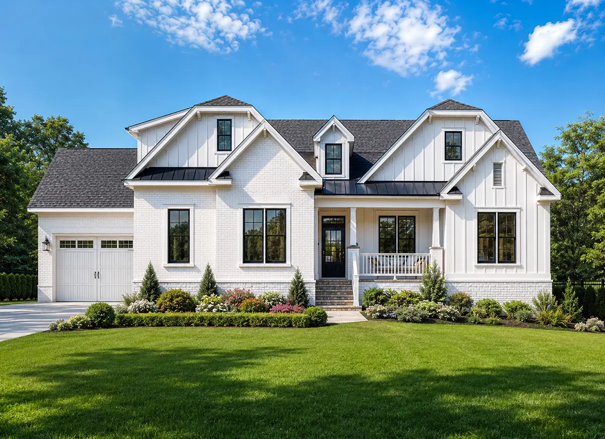 1.5-Story House Plan 2983 ft²: 3 Beds, Home Office, 3.5 Baths, Open Floor Plan, 3-Car Garage