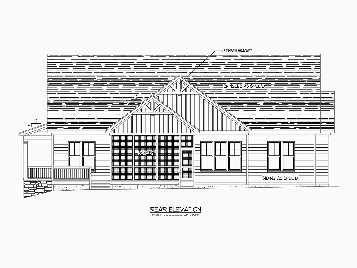 1.5-Story House Plan 3507 ft²: 4 Beds, Home Office, 3.5 Baths, Open Floor Plan, 3-Car Garage