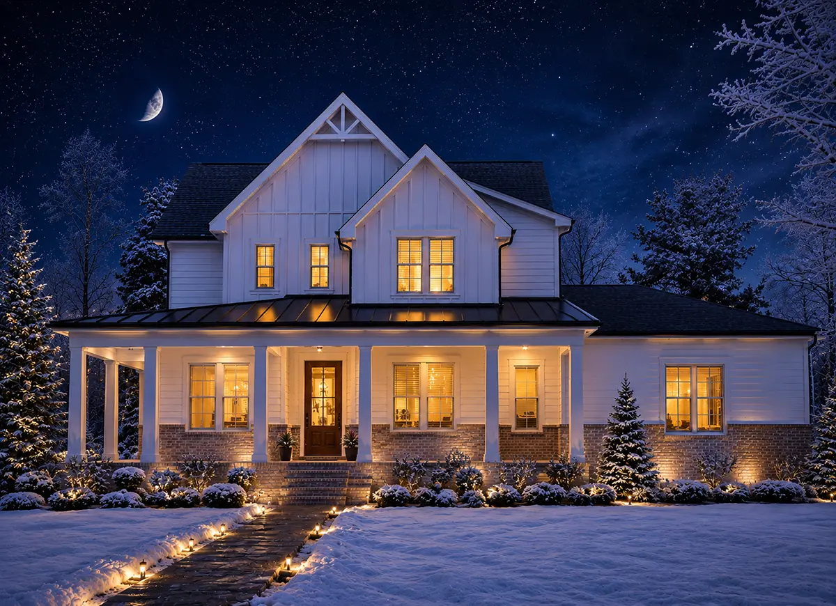 2-Story House Plan 4035 ft²: 4 Beds, Home Office, 5 Baths, Open Floor Plan, 3-Car Garage