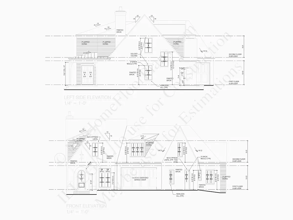 1.5-Story House Plan 3847 ft²: 4 Beds, 4.5 Baths, Open Floor Plan, 2-Car Garage