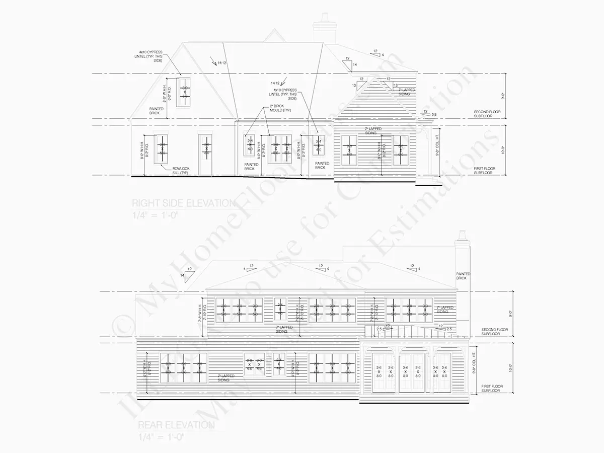 1.5-Story House Plan 3847 ft²: 4 Beds, 4.5 Baths, Open Floor Plan, 2-Car Garage