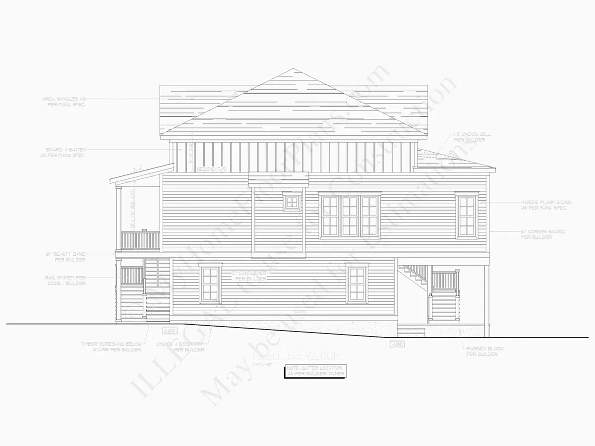 3-Story House Plan 2189 ft²: 3 Beds, 2 Baths, Open Floor Plan, 2-Car Garage